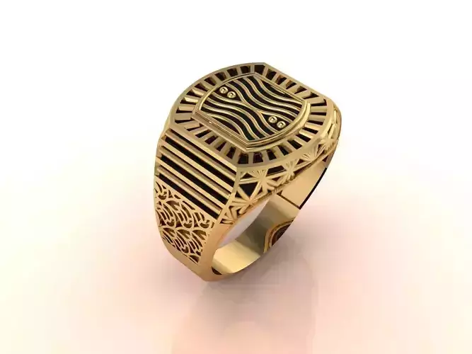 Gents Ring - Mens Ring STL READY FILES With 3DM Files 3D model 3D print model