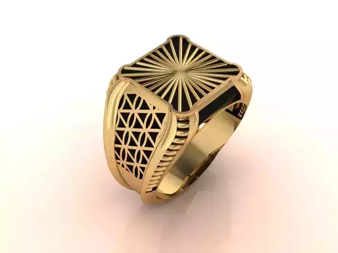 Gents Ring - Mens Ring STL READY FILES With 3DM Files 3D model 3D print model