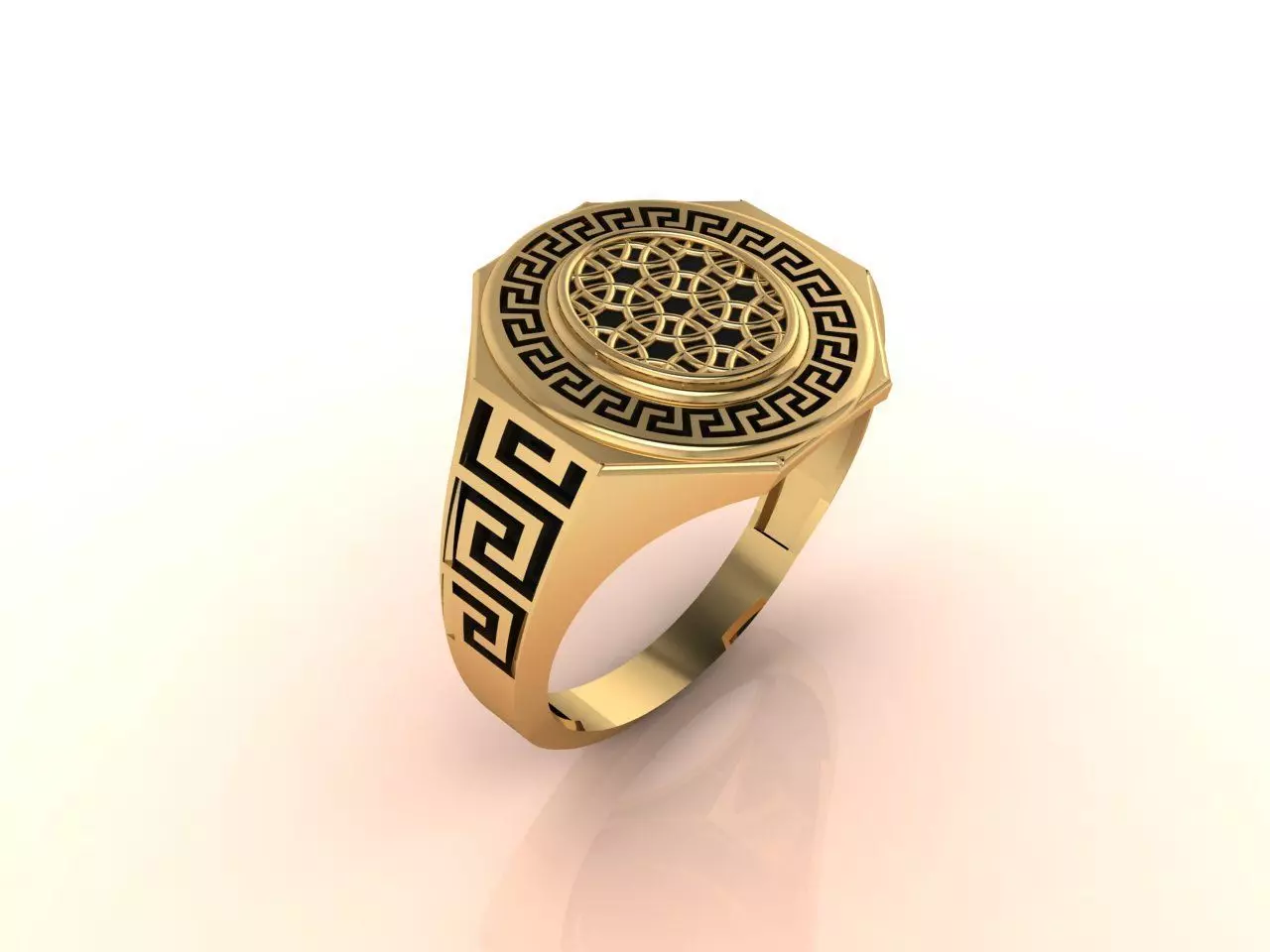 Gents Ring - Mens Ring STL READY FILES With 3DM Files 3D model 3D print model_0