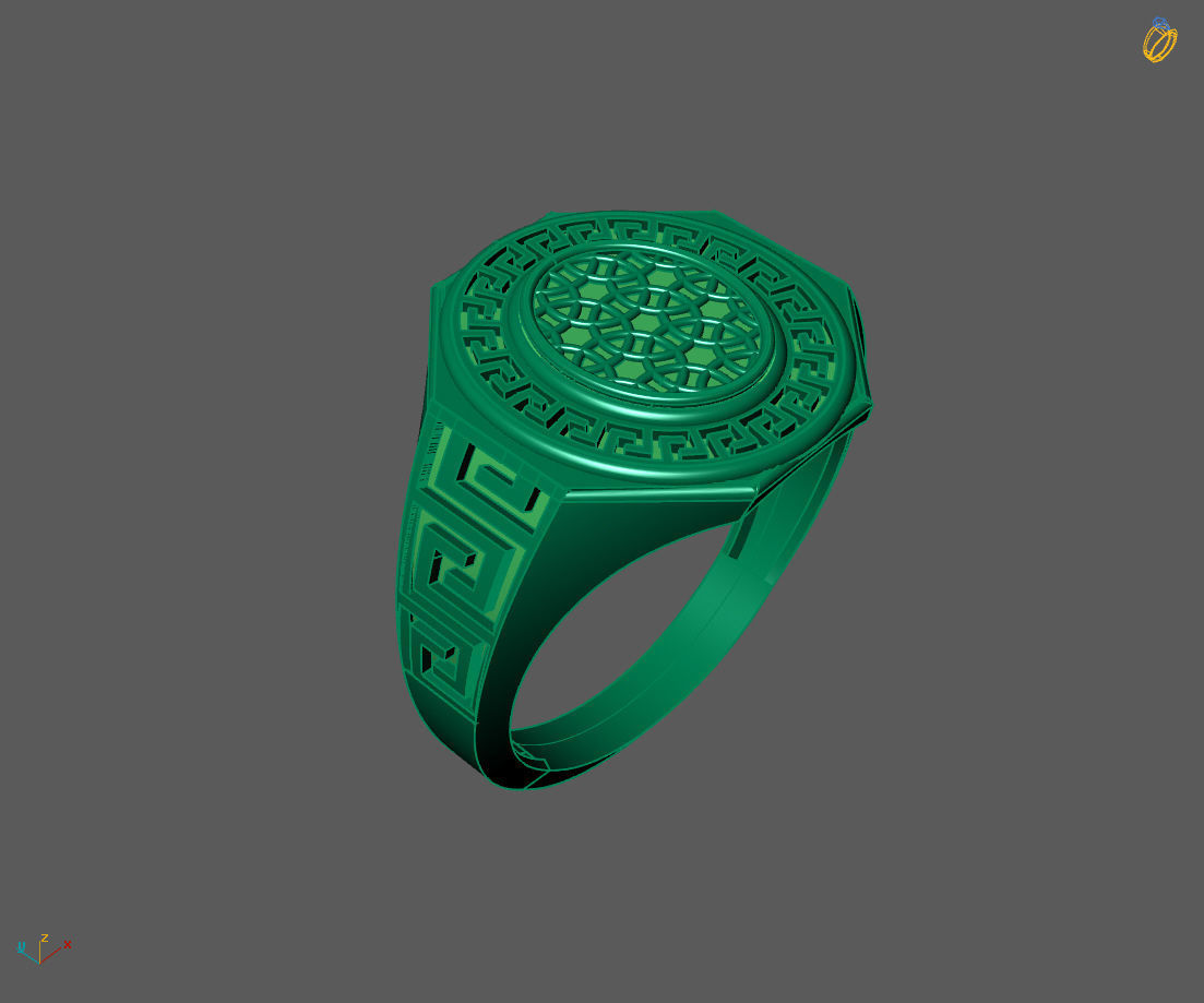 Gents Ring - Mens Ring STL READY FILES With 3DM Files 3D model 3D print model_1