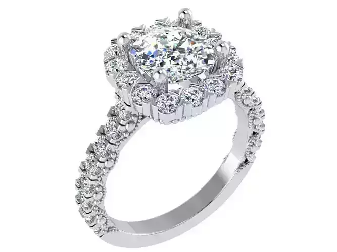 2-Row diamond ring 2863 3D print model