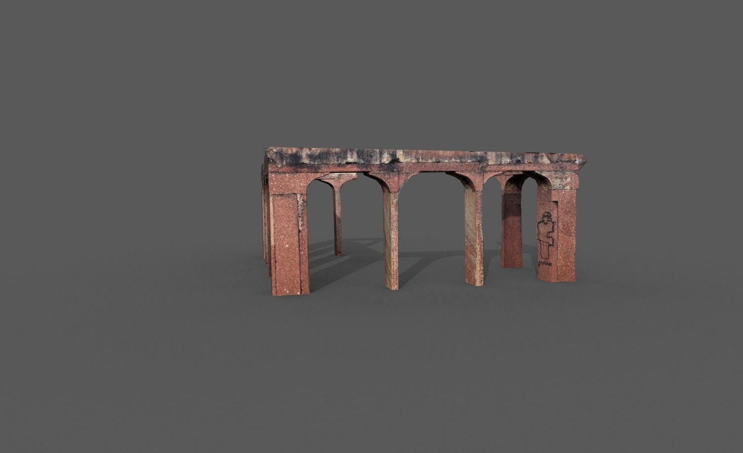 Stone Pillar Low Poly Low-poly 3D model_2