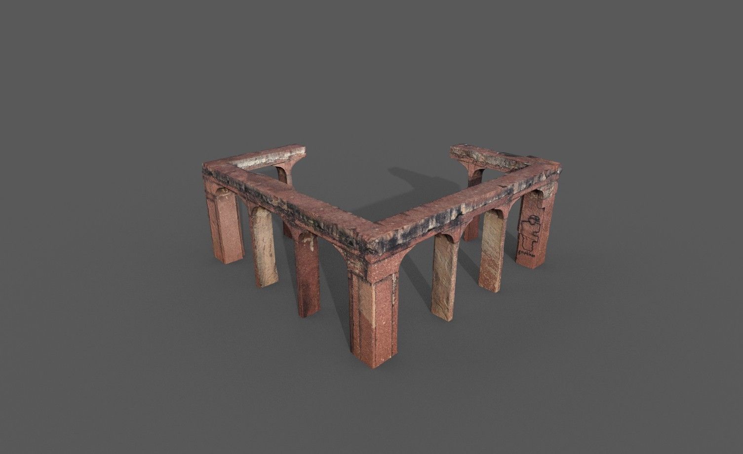 Stone Pillar Low Poly Low-poly 3D model_3