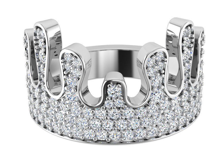 Crown ring 2864 3D print model 3D print model_2