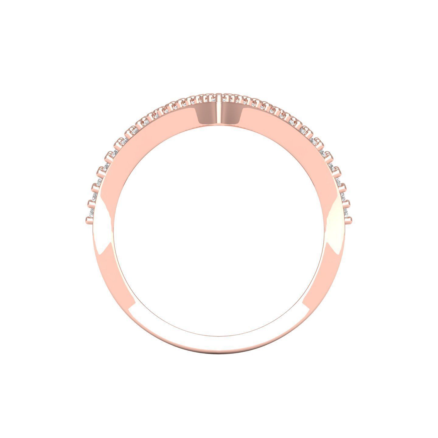 V Ring rose gold with diamonds 3D print model_13