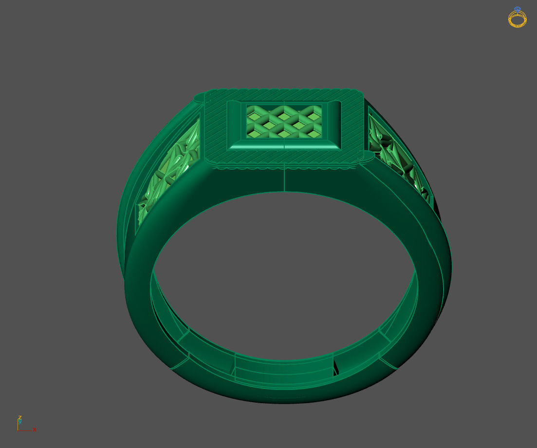 Gents Ring - Mens Ring STL READY FILES With 3DM Files 3D model 3D print model_2