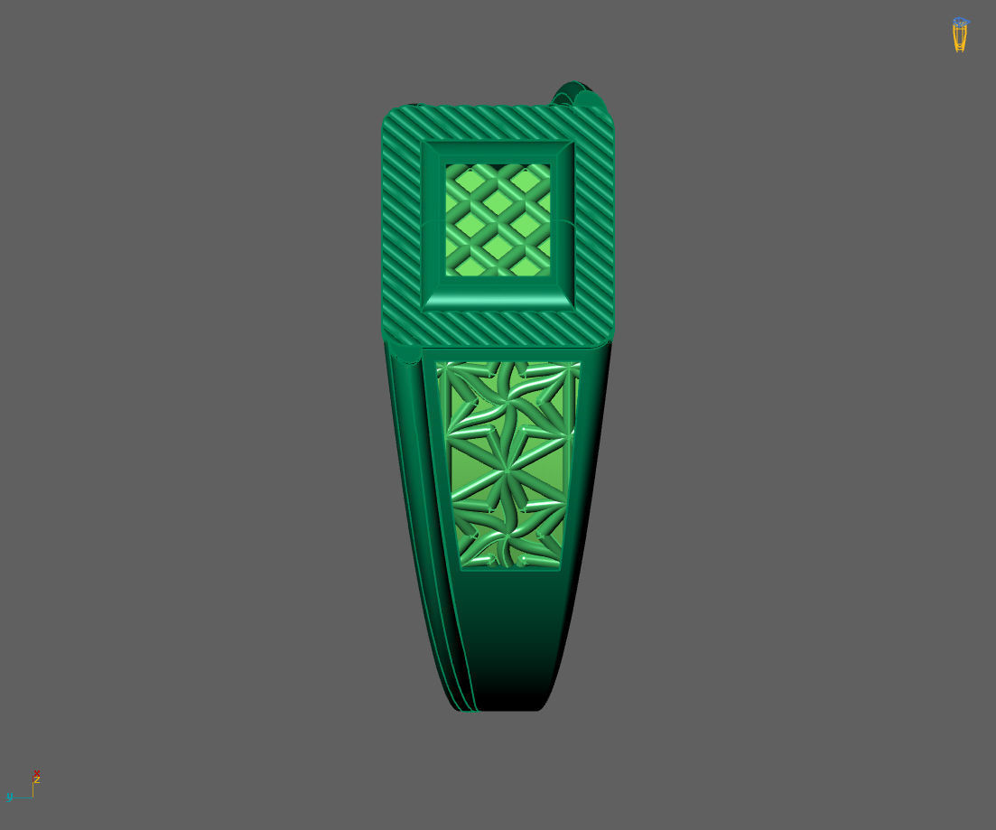 Gents Ring - Mens Ring STL READY FILES With 3DM Files 3D model 3D print model_3