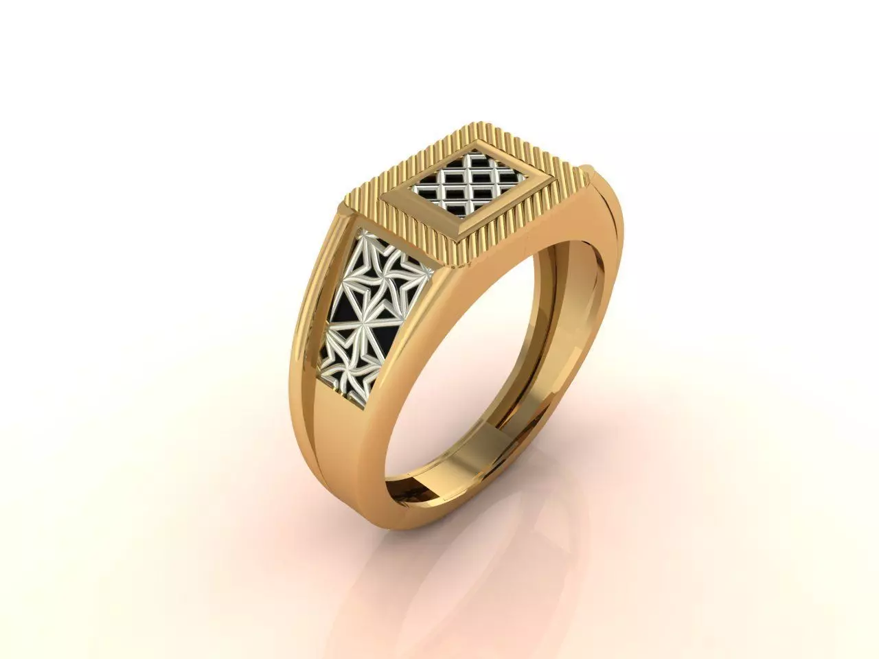 Gents Ring - Mens Ring STL READY FILES With 3DM Files 3D model 3D print model_0