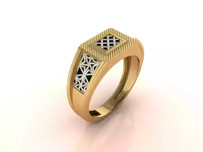Gents Ring - Mens Ring STL READY FILES With 3DM Files 3D model 3D print model