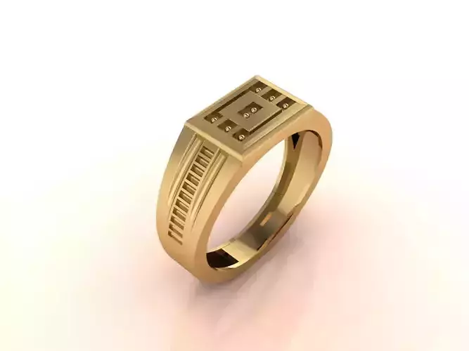 Gents Ring - Mens Ring STL READY FILES With 3DM Files 3D model