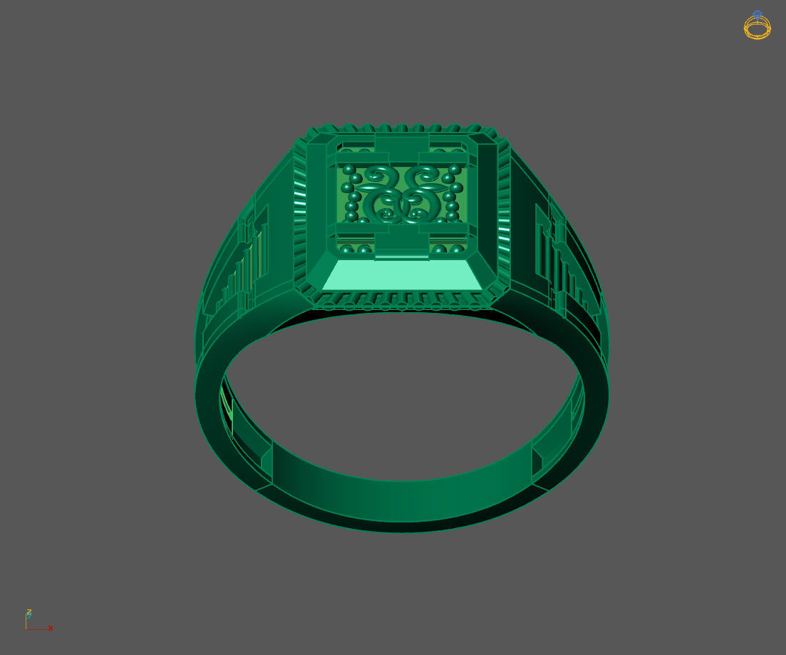 Gents Ring - Mens Ring STL READY FILES With 3DM Files 3D model 3D print model_2