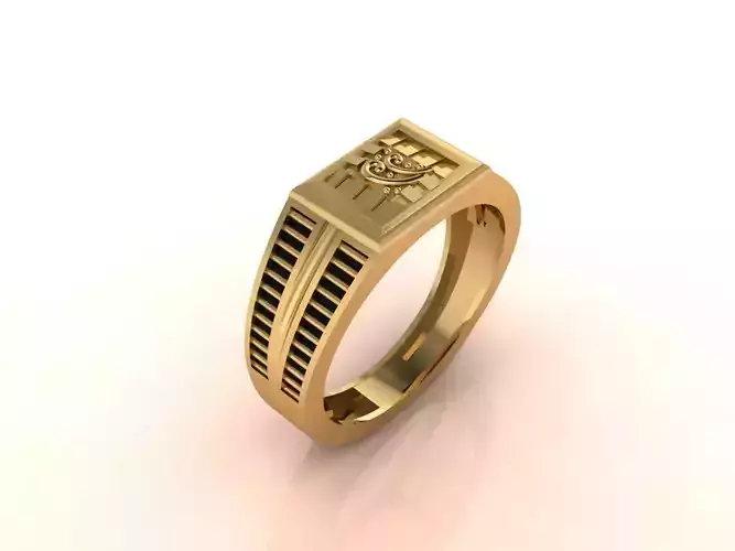 Gents Ring - Mens Ring STL READY FILES With 3DM Files 3D model