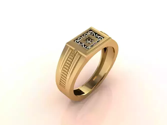 Gents Ring - Mens Ring STL READY FILES With 3DM Files 3D model 3D print model