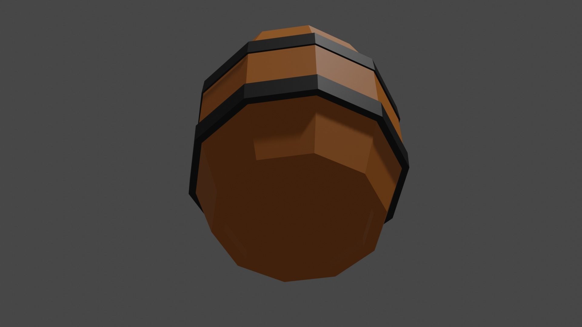 Low Poly Blender Barrel Model Low-poly 3D model_4