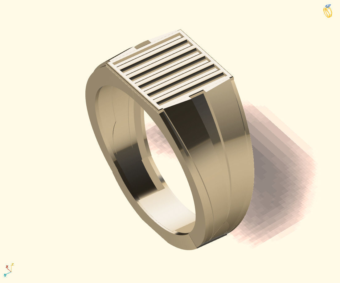 Gents Ring - Mens Ring STL READY FILES With 3DM Files 3D model 3D print model_4