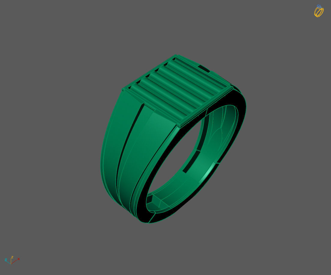 Gents Ring - Mens Ring STL READY FILES With 3DM Files 3D model 3D print model_1
