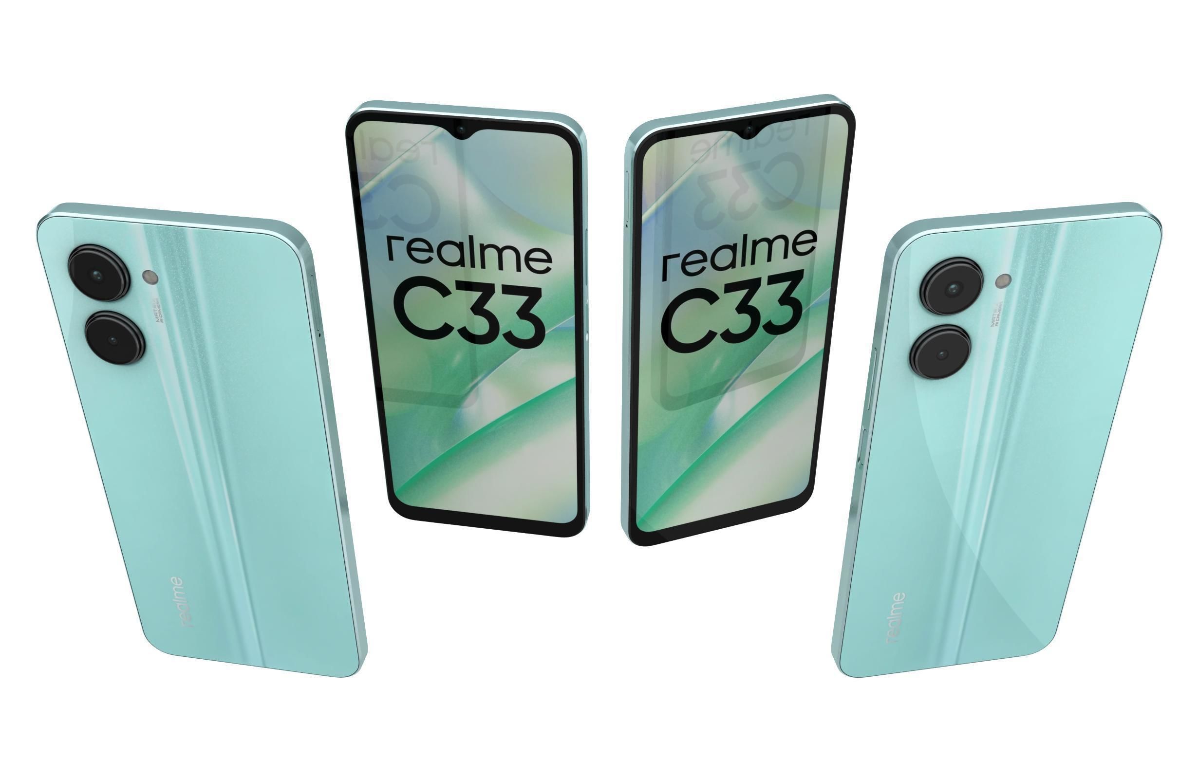 Realme C33 Green 3D model_4
