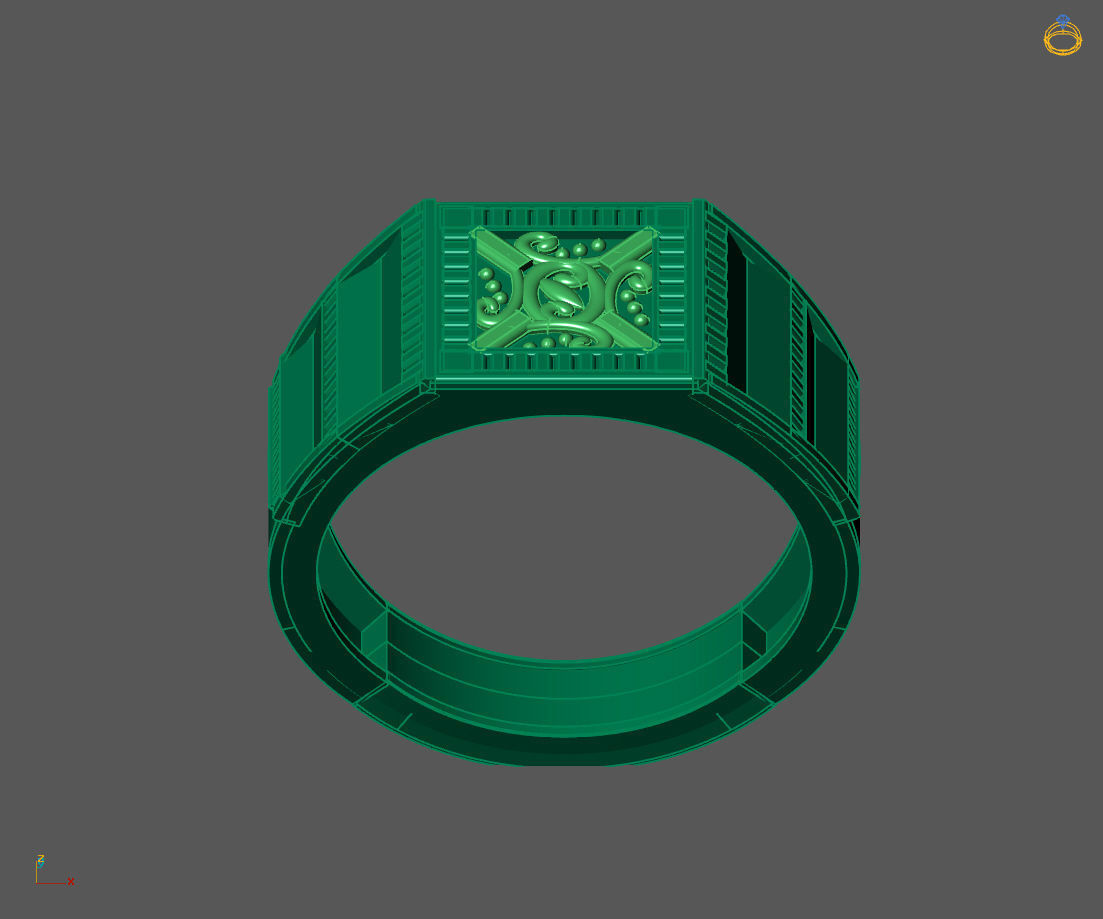 Gents Ring - Mens Ring STL READY FILES With 3DM Files 3D model 3D print model_2