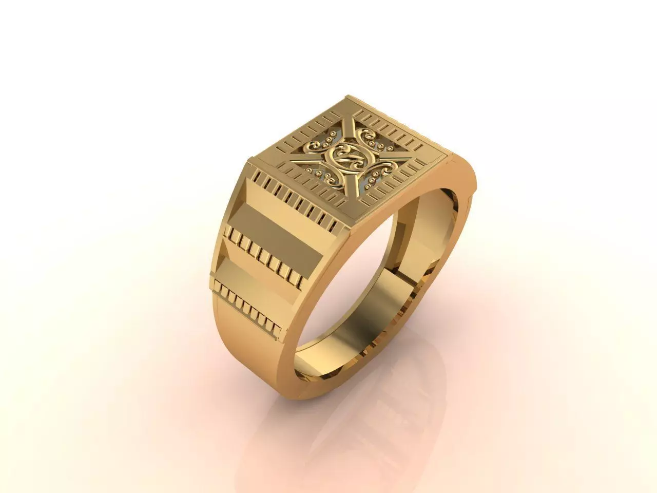 Gents Ring - Mens Ring STL READY FILES With 3DM Files 3D model 3D print model_0