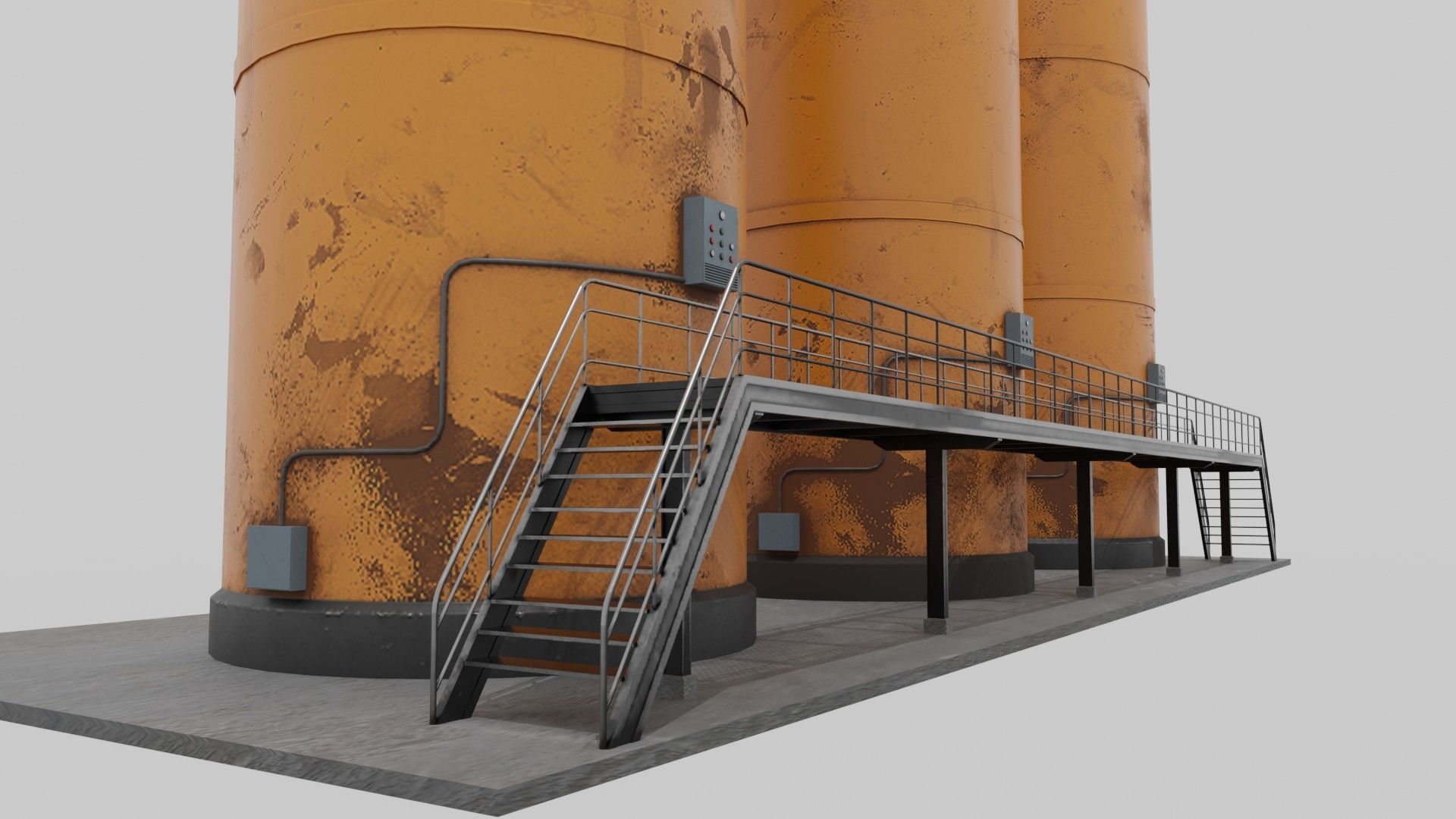 Liquid storage Low-poly 3D model_16