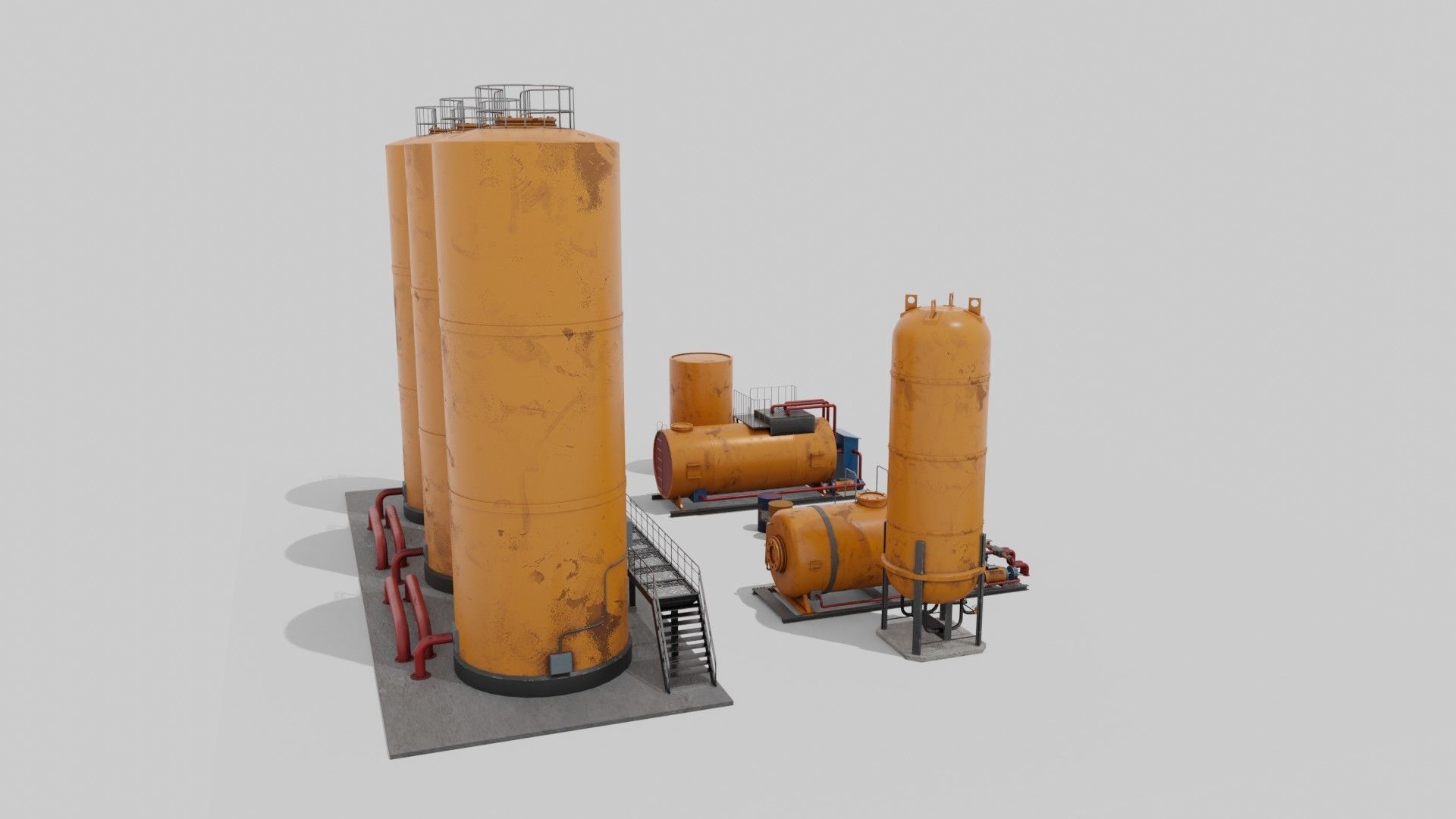 Liquid storage Low-poly 3D model_2