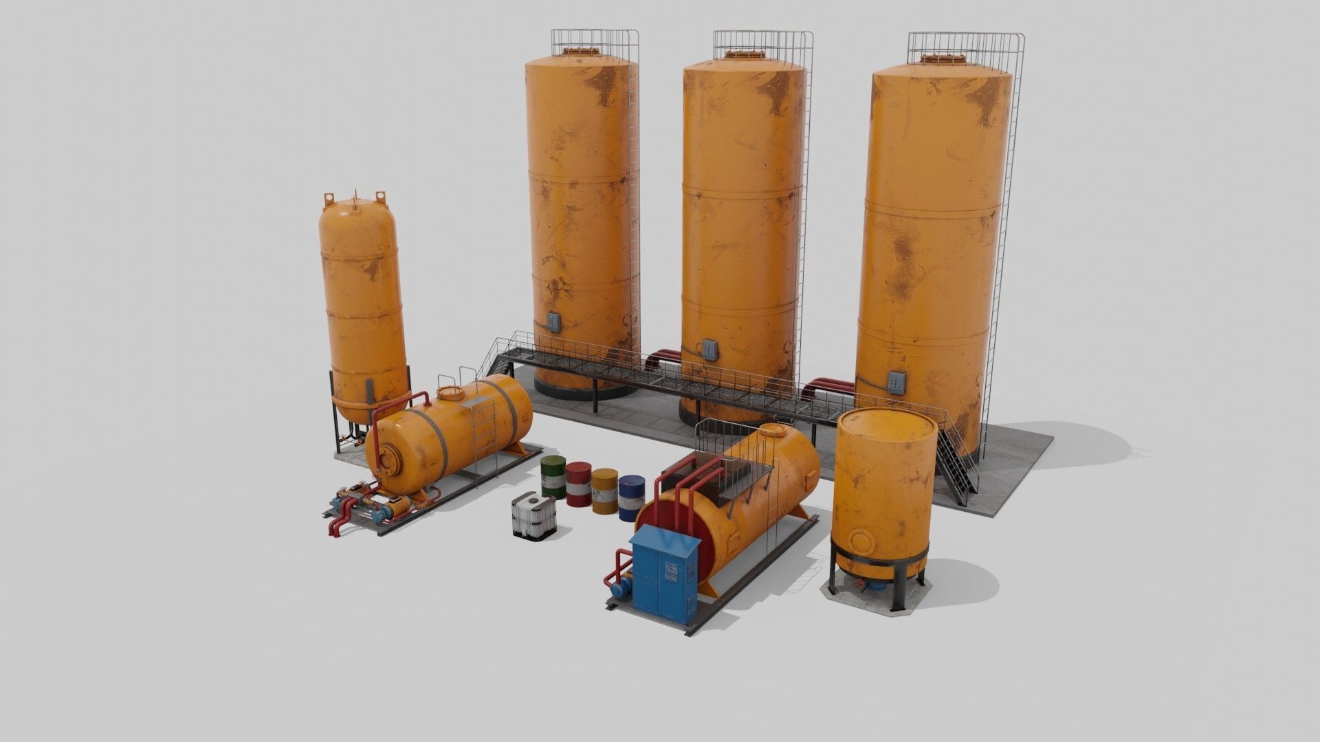 Liquid storage Low-poly 3D model_1