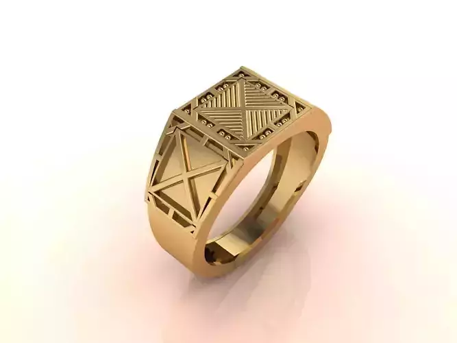 Gents Ring - Mens Ring STL READY FILES With 3DM Files 3D model 3D print model