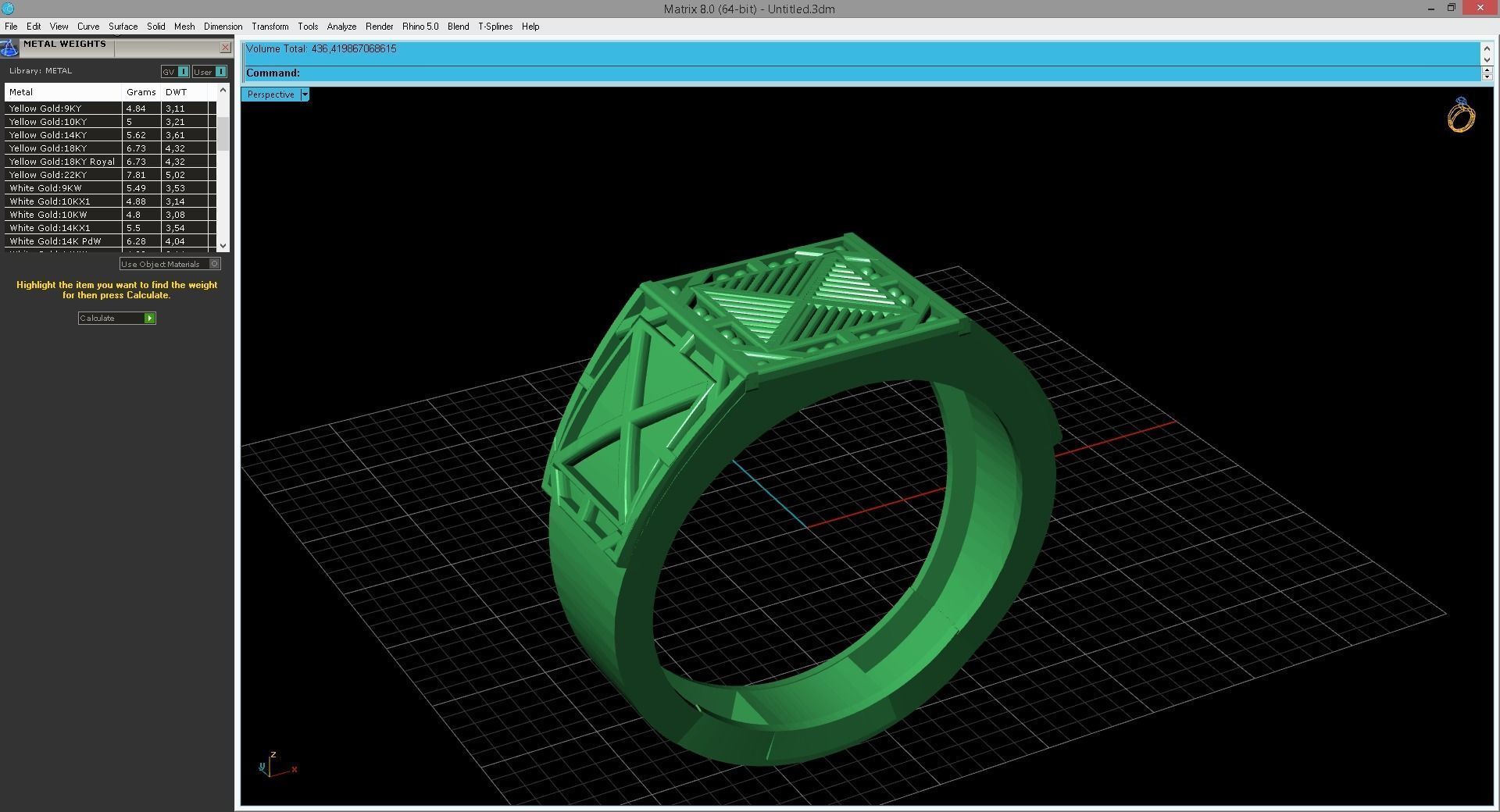 Gents Ring - Mens Ring STL READY FILES With 3DM Files 3D model 3D print model_5