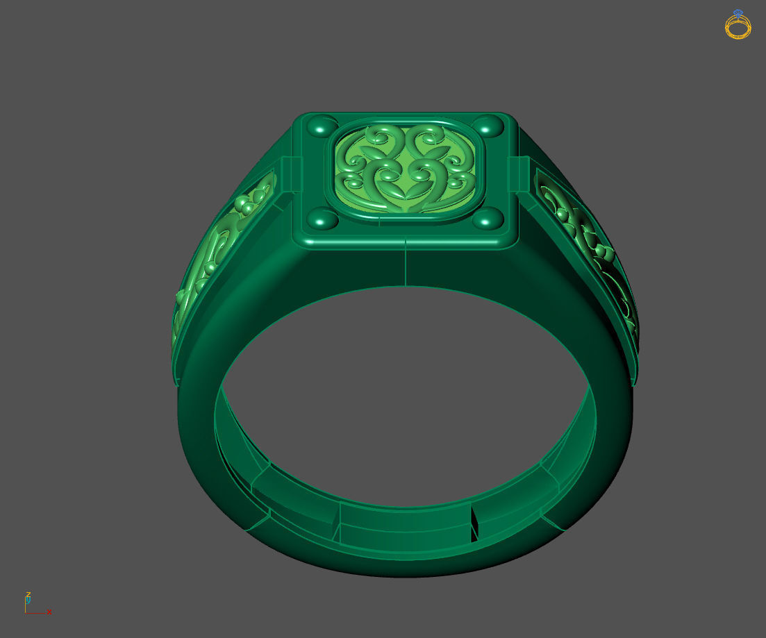 Gents Ring - Mens Ring STL READY FILES With 3DM Files 3D model 3D print model_2