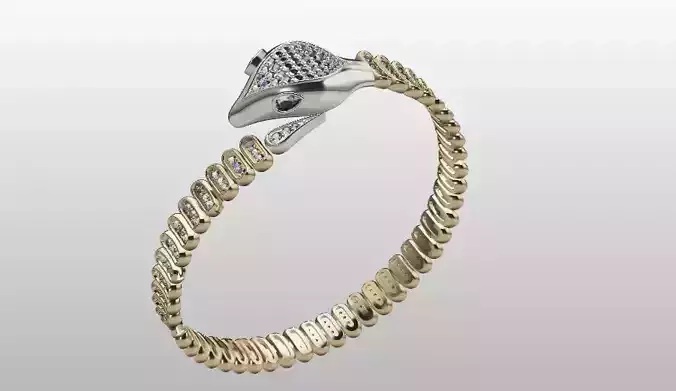 snake bracelet 3d model jewellery