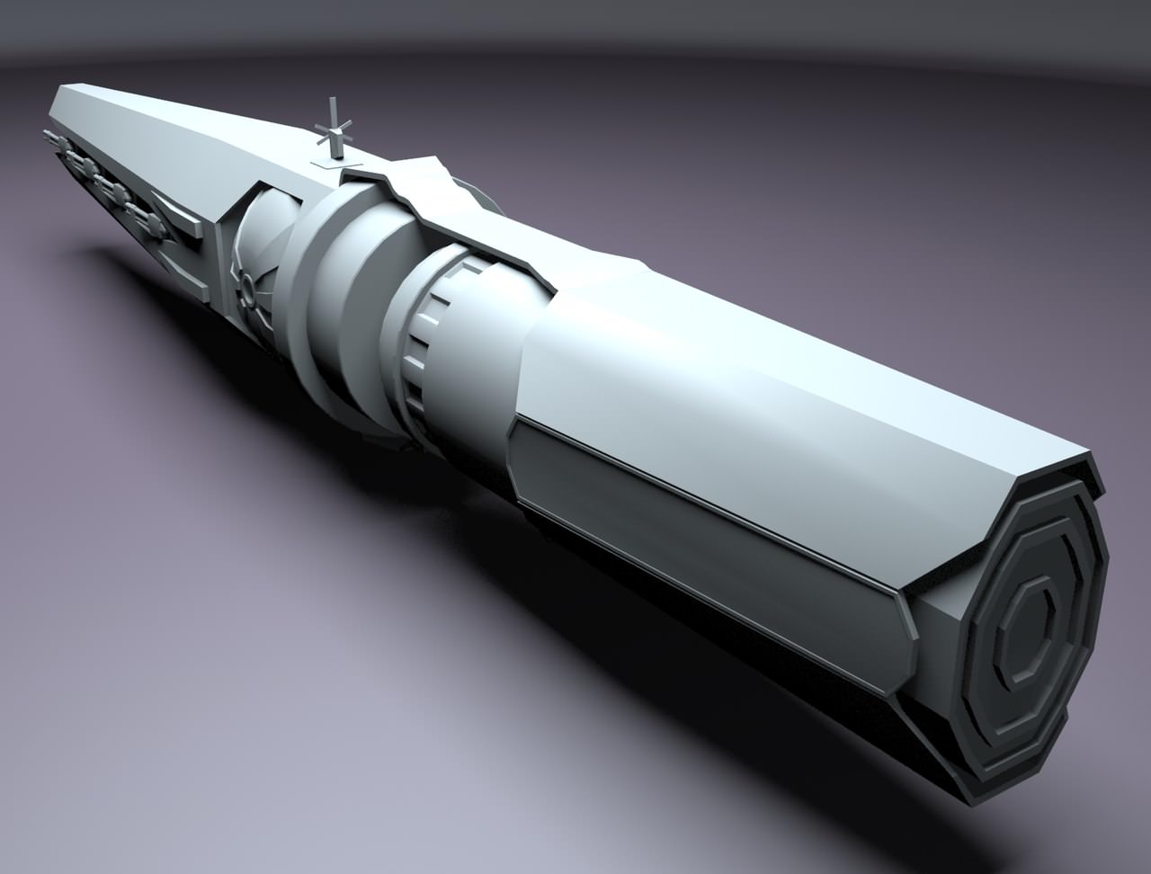 spaceship star wars weapon 3D model_3