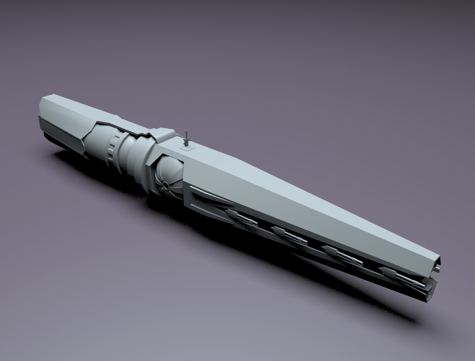 spaceship star wars weapon 3D model_2