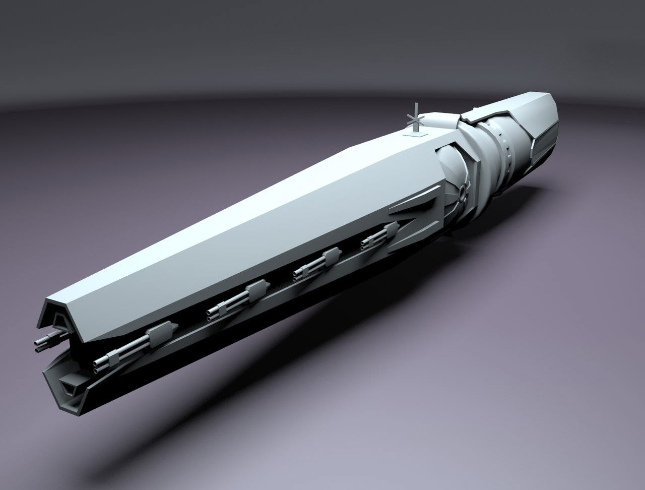 spaceship star wars weapon 3D model_4