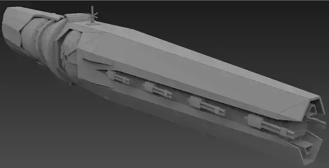 spaceship star wars weapon 3D model