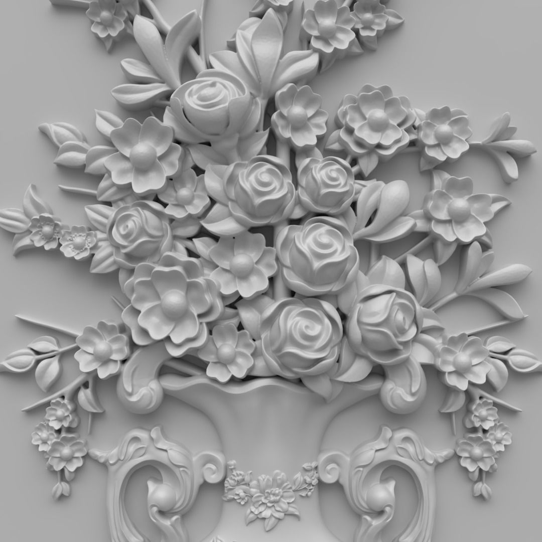 CNC Wall Panel Sculpted Ornament vol 5 3D print model_3