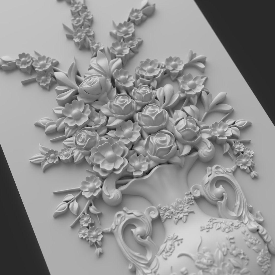 CNC Wall Panel Sculpted Ornament vol 5 3D print model_1