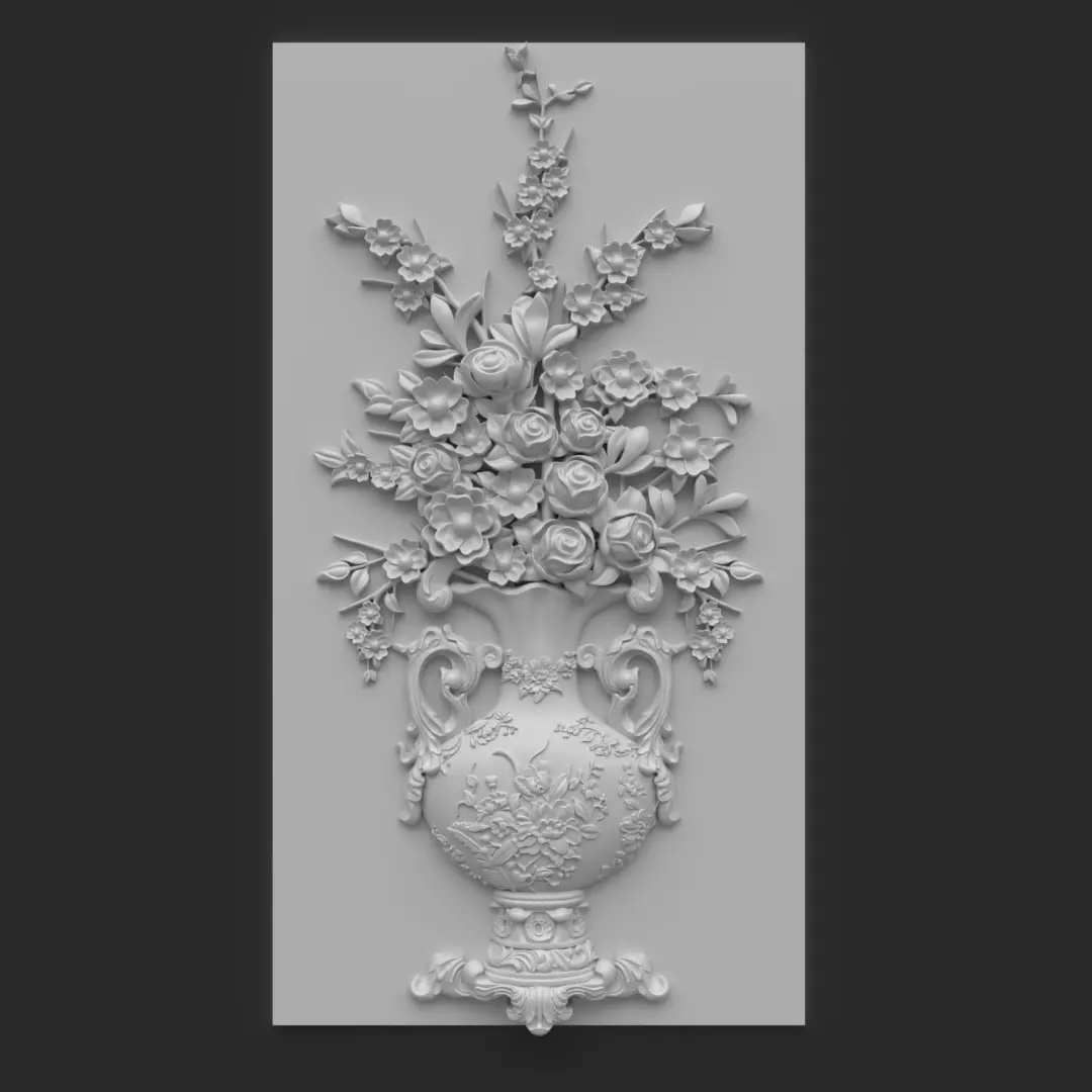 CNC Wall Panel Sculpted Ornament vol 5 3D print model_0