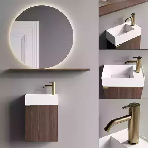 Inbani Facett Vanity Unit Set 1