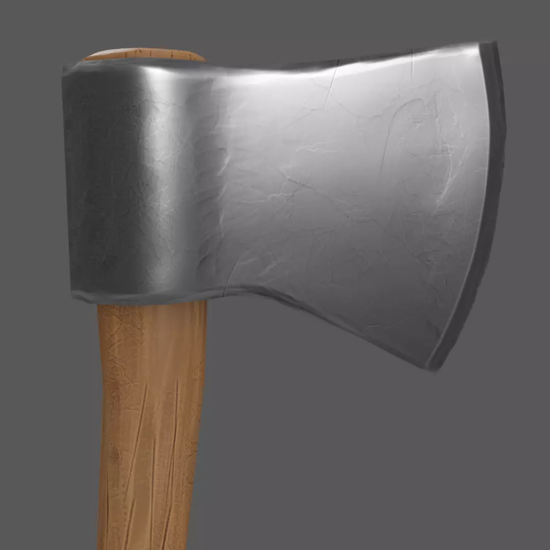 Axe Low poly PBR Simple Free low-poly 3D model