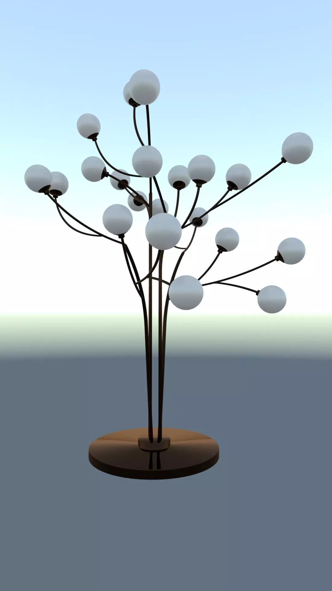 tree lamp 3D model_0