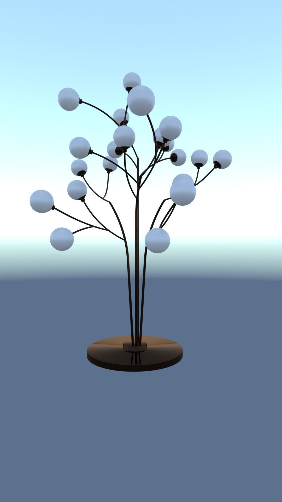 tree lamp 3D model_1