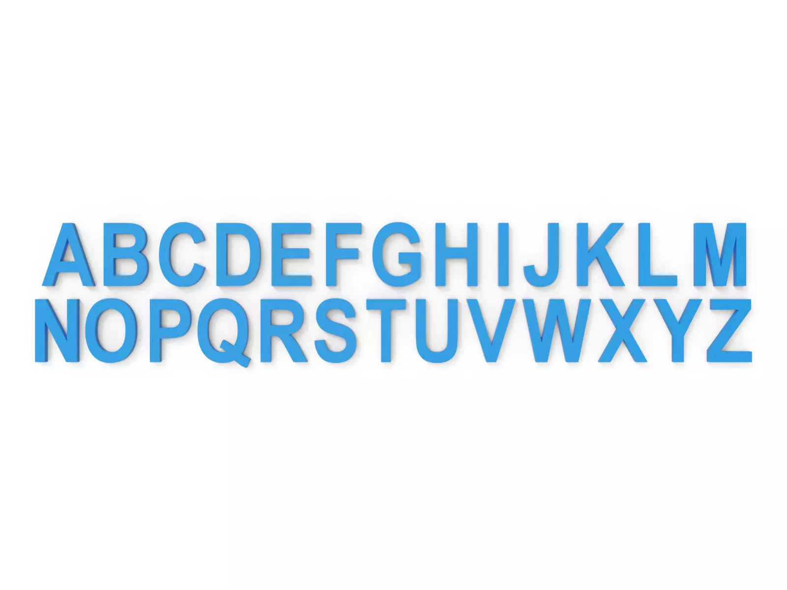 3D Printable English Alphabets -A-Z - Arial Font - 20mm 3D print model_0