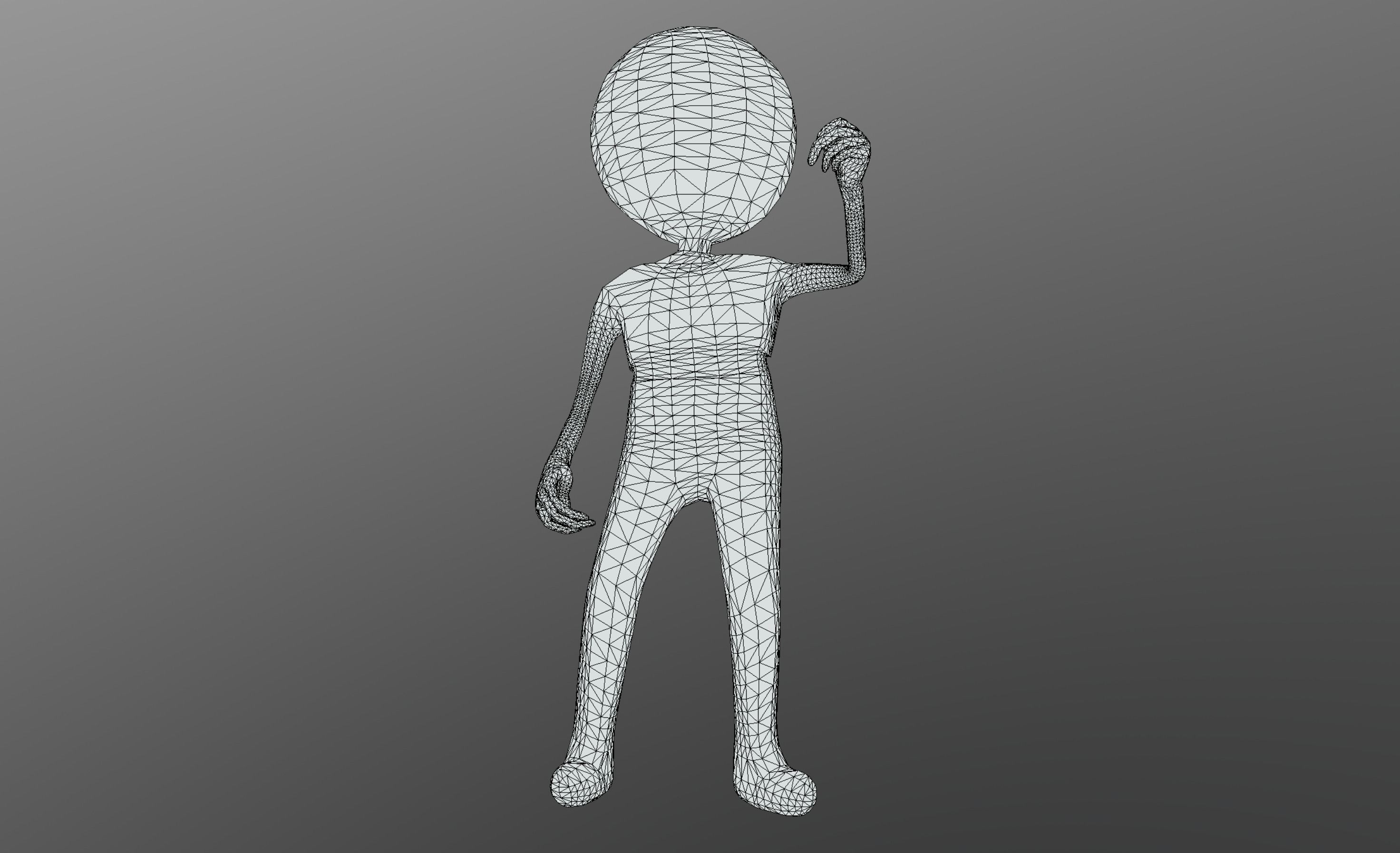 Hyper Casual Character Low-poly 3D model_10