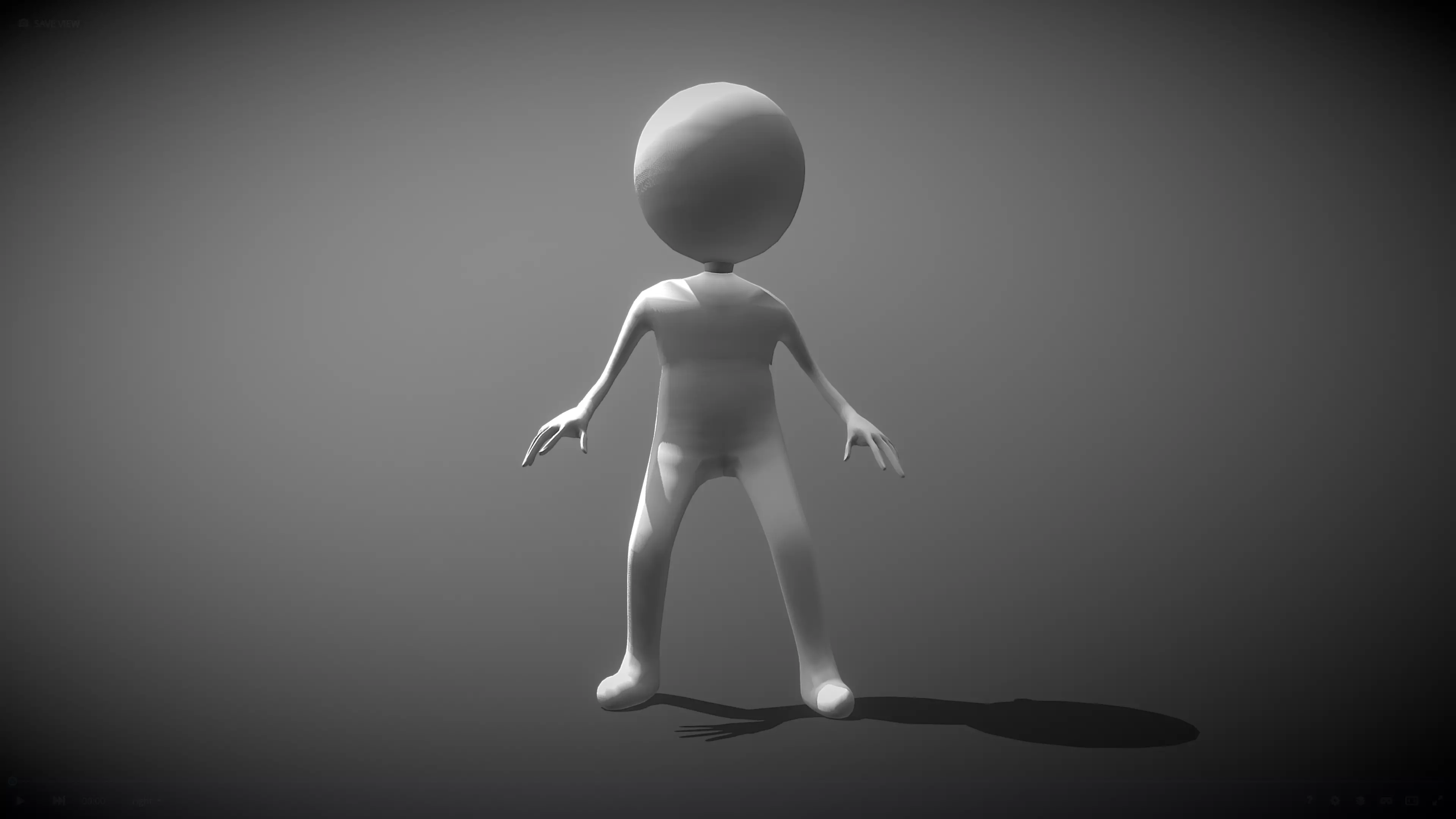 Hyper Casual Character Low-poly 3D model_0