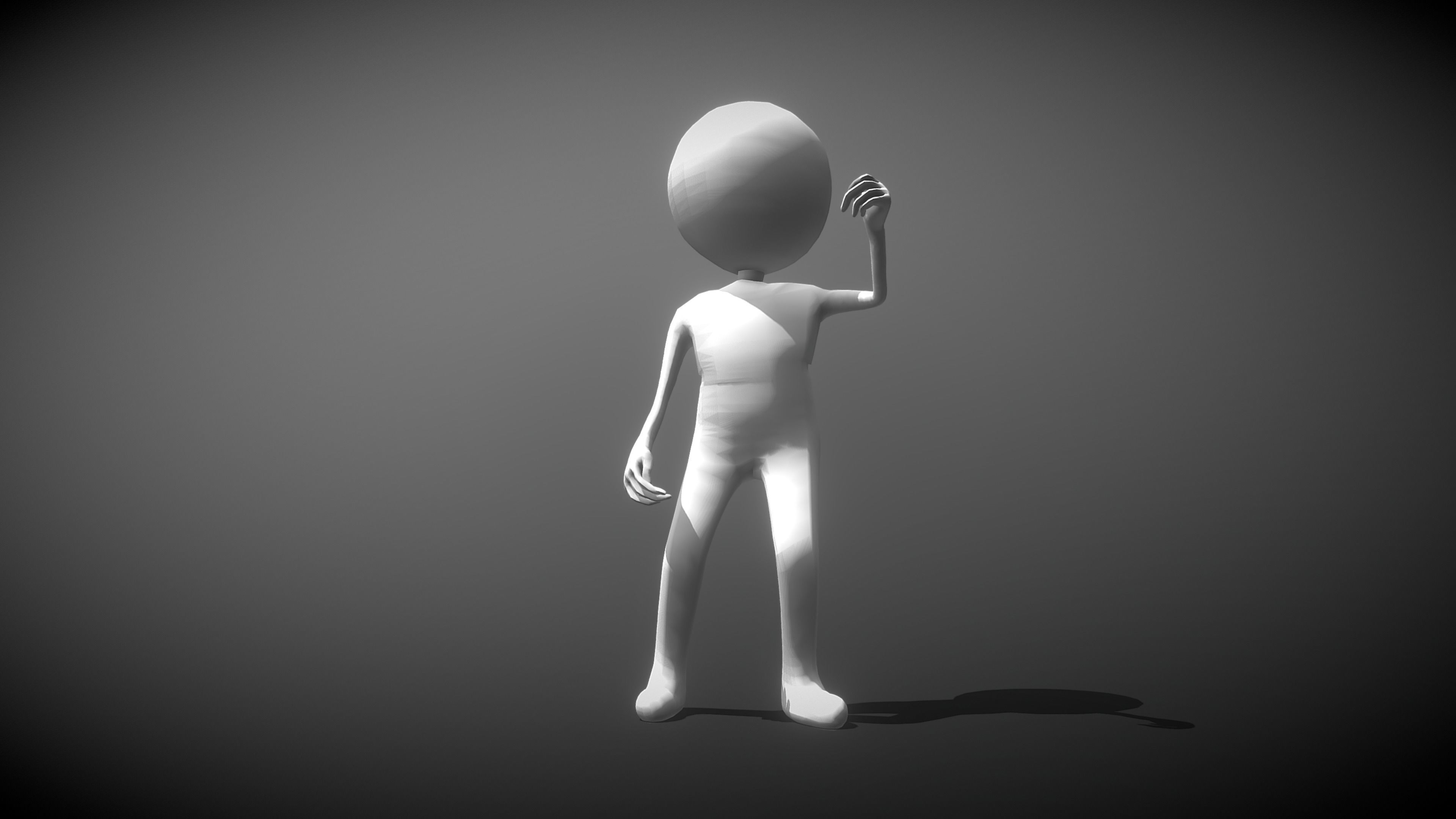 Hyper Casual Character Low-poly 3D model_9