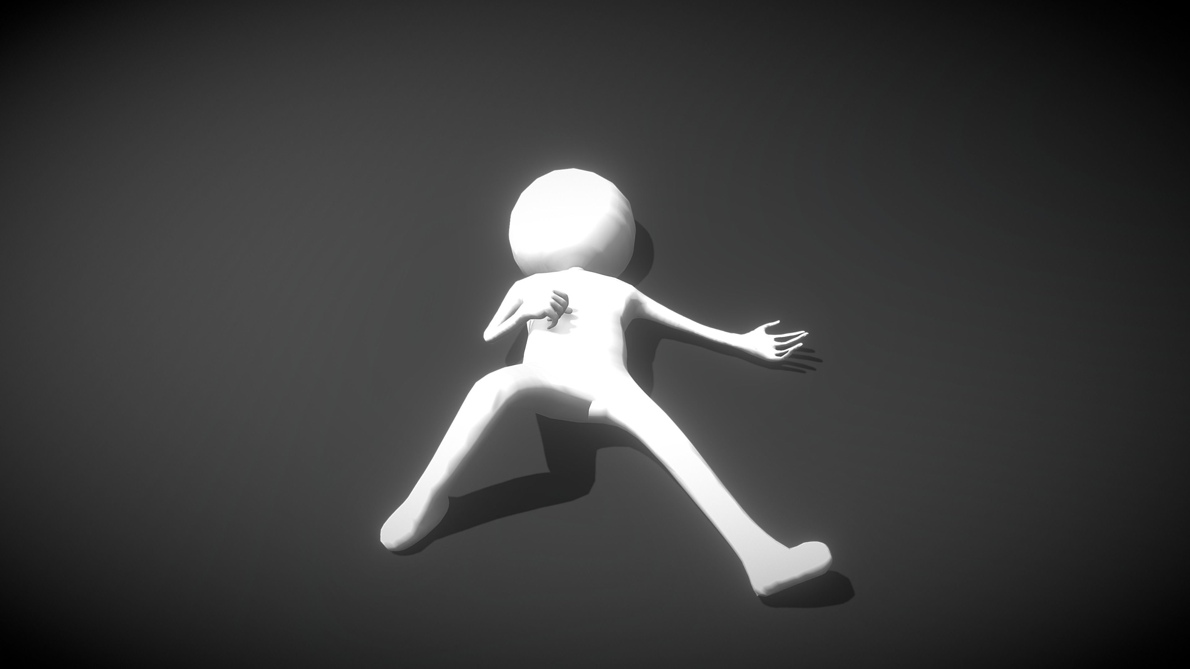 Hyper Casual Character Low-poly 3D model_7