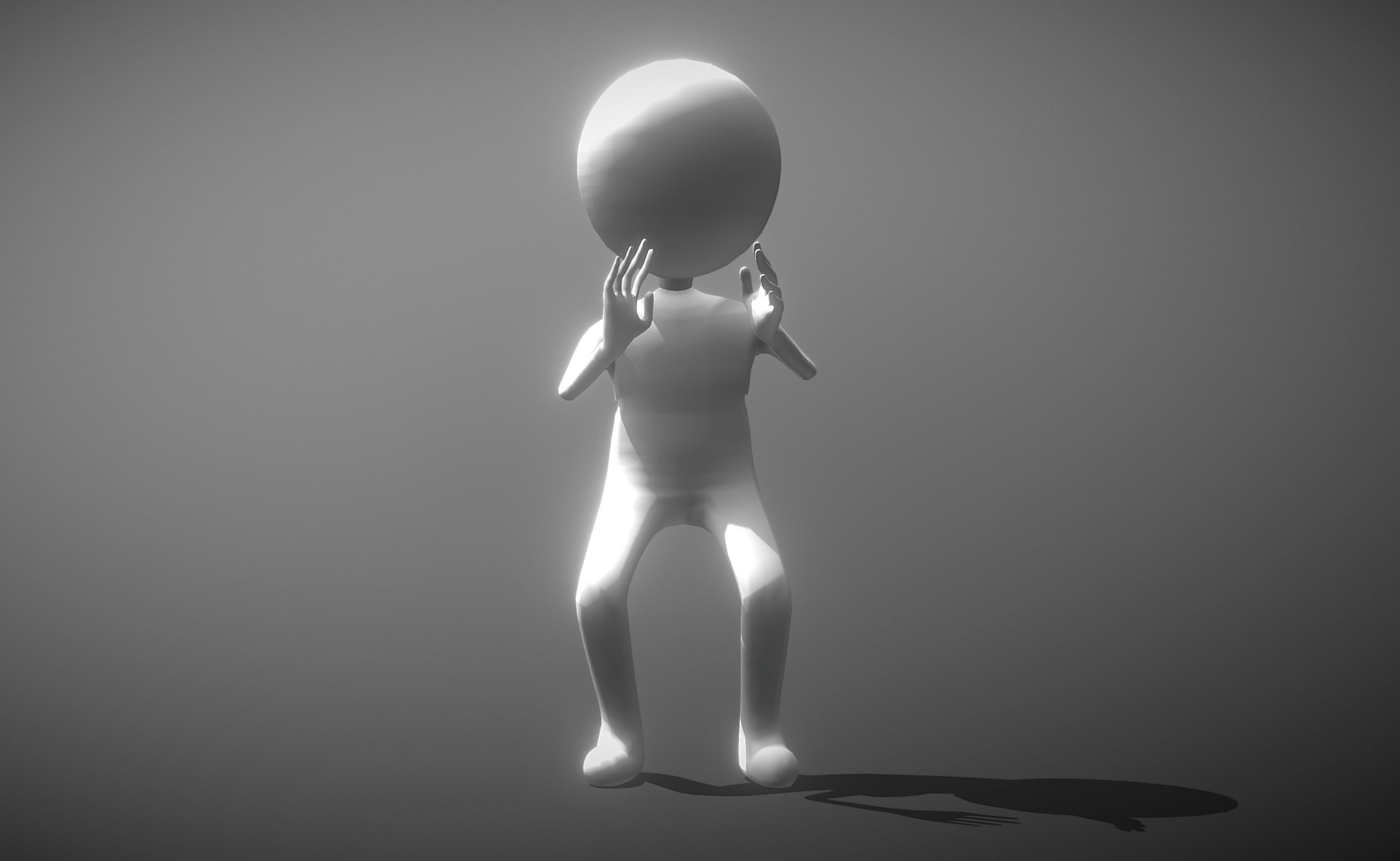 Hyper Casual Character Low-poly 3D model_5