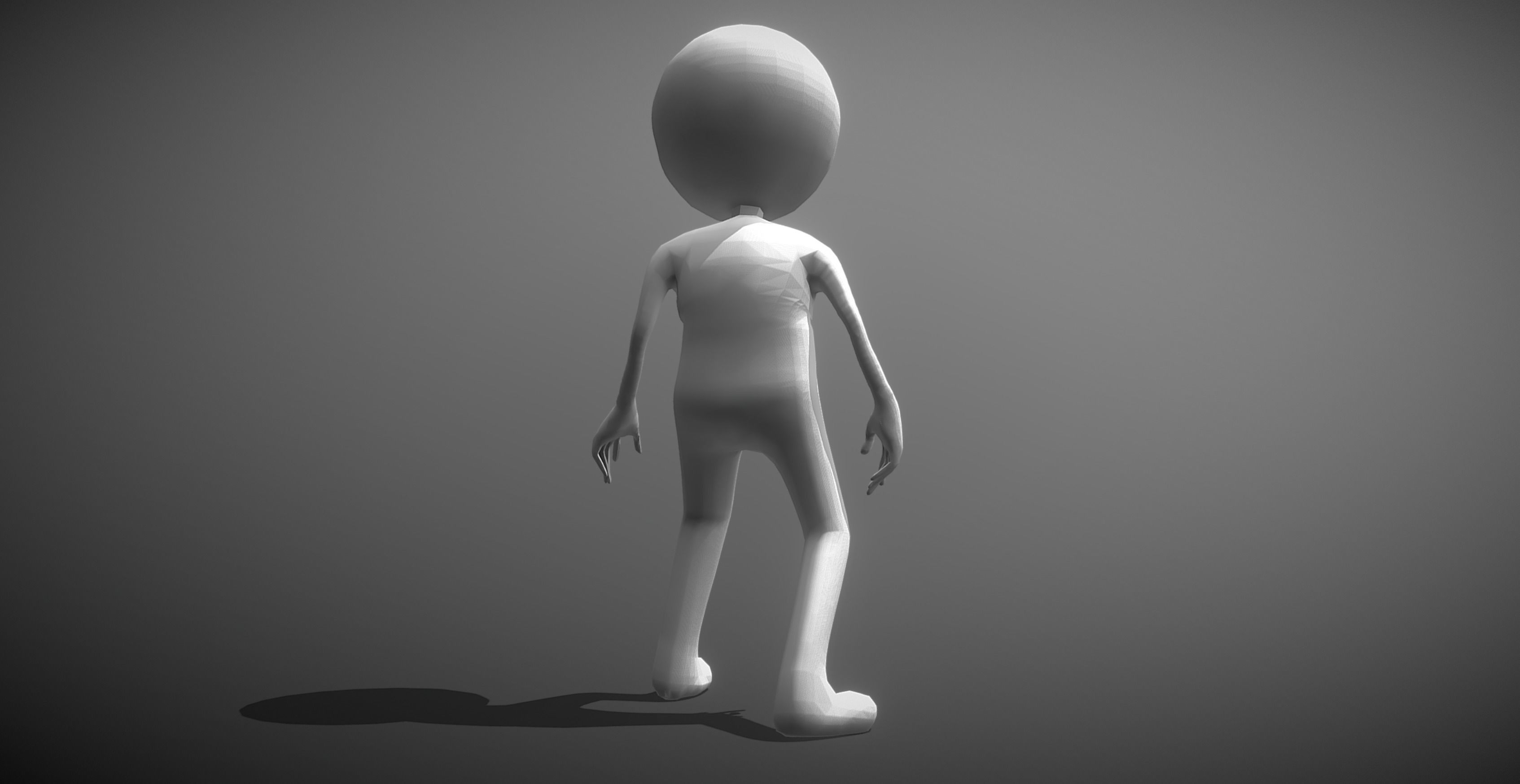 Hyper Casual Character Low-poly 3D model_6