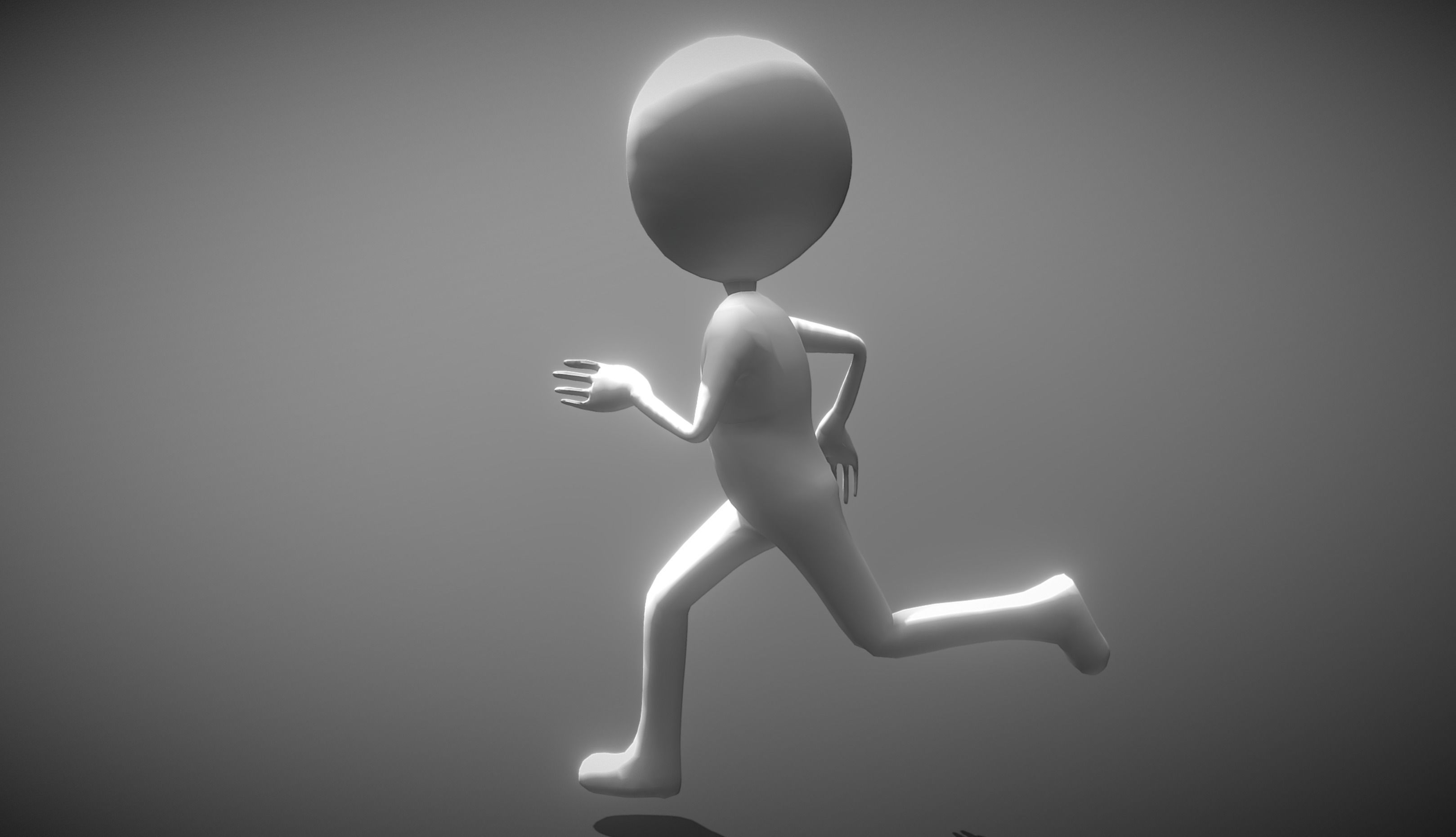 Hyper Casual Character Low-poly 3D model_3