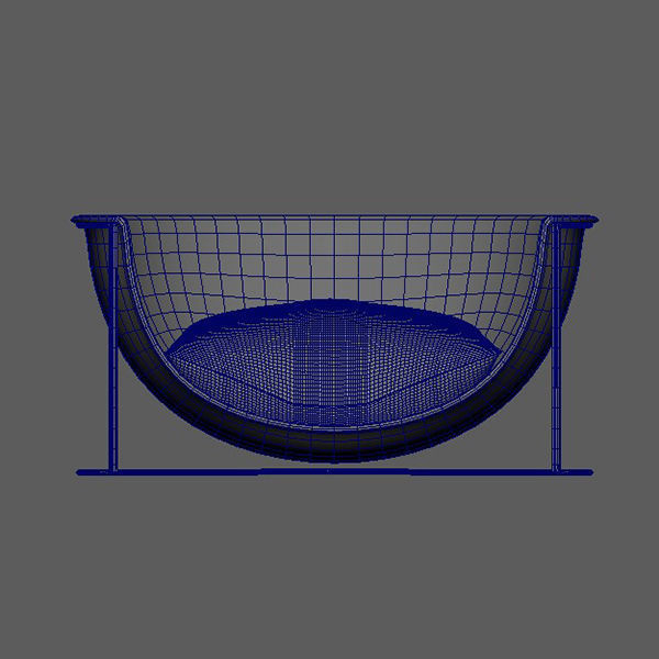 Chair on a metal frame 3D model_4